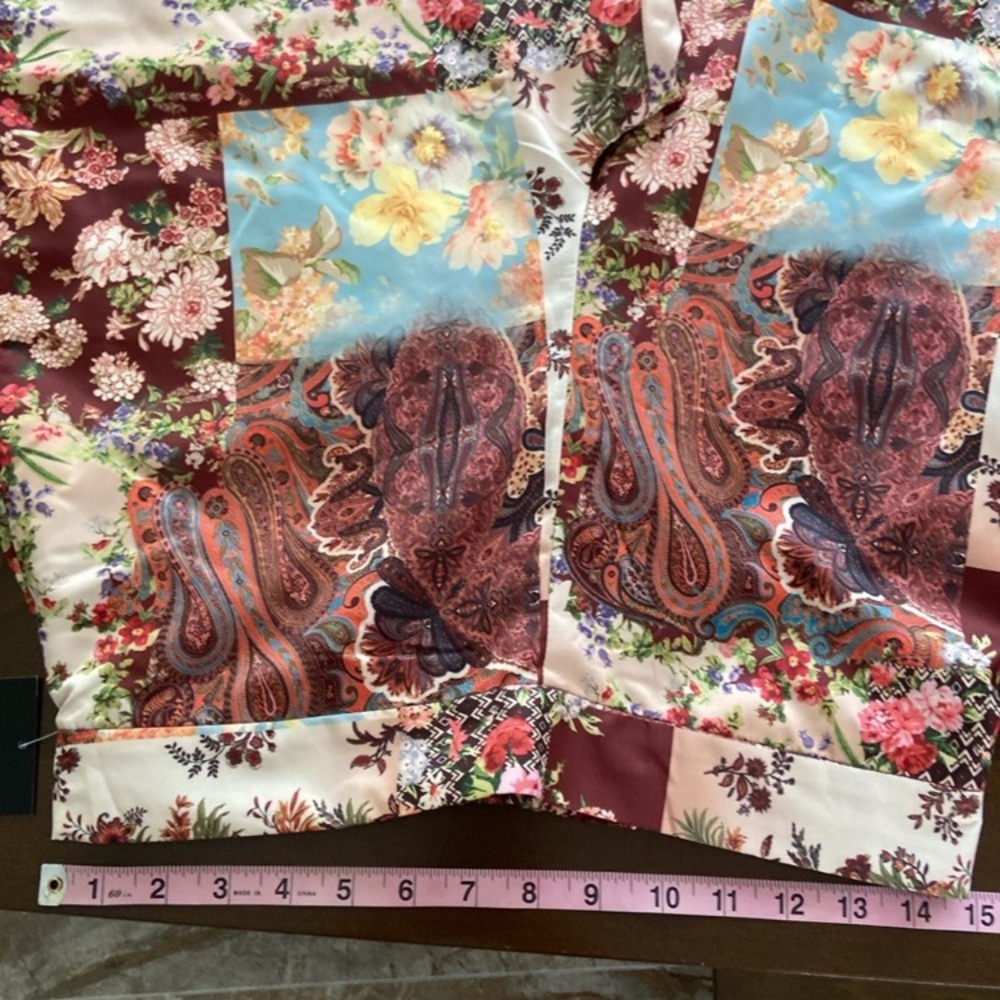 Sale! Floral Patchwork Print High Waist Palazzo Pants size S. NWT. Boston Proper - Picture 6 of 12